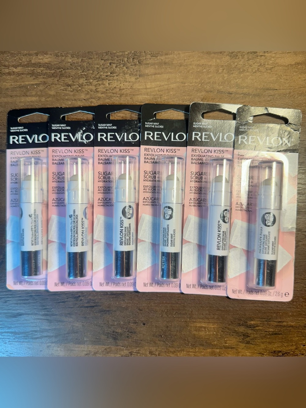 REVLON KISS EXFOLIATING SUGAR SCRUB BALM + HYDRATION ~LOT OF 6 #111 SUGAR MINT~